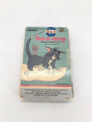 Tom & Jerry Cartoon Festival Vol 3 Rare Storybook Case Vhs