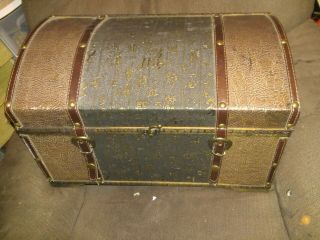 Treasure Box - Wooden Chest Small Trunk,  Vintage Look 11 " By 17.  5 " By 10.  5 "