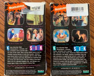 Snick Vol.  1 & 2 Nick Snicks Friendship / The Family VHS Tape RARE Nickelodeon 2