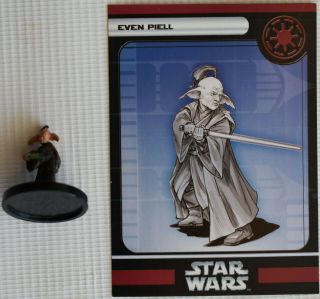 Star Wars Miniatures Even Piell 25/60 With Card Rare 2006