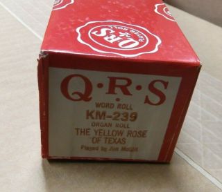 Qrs Kimball Electramatic Player Organ Roll Yellow Rose Of Texas Nos Rare Read