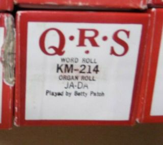 Qrs Kimball Electramatic Player Organ Roll Ja Da Nos Rare Km - 214