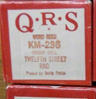 Qrs Kimball Electramatic Player Organ Roll Twelfth Street Rag Nos Rare Km - 236