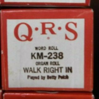 Qrs Kimball Electramatic Player Organ Roll Walk Right In Nos Rare Km - 238