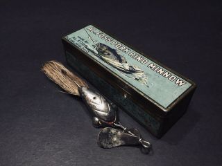 Vintage Fishing Lure & Box (al Foss Dixie Wiggler 13) 1928
