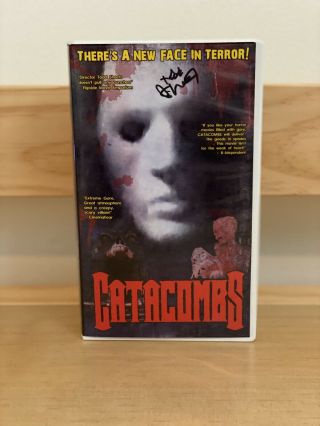 Catacombs Vhs Todd Sheets Signed Horror Gore Cult Sov Rare Camp Video