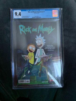 Rick And Morty 1 Variant Cgc 9.  4 Hot Topic Excl Oni Limited Rare