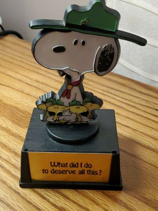 Vintage Peanuts Snoopy Why Did I Deserve This Trophy 1965 Aviva Hong Kong Rare