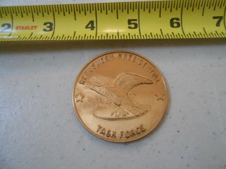 Rare Republican Presidential Task Force Medal Of Merit Challenge Coin Htf Reagan