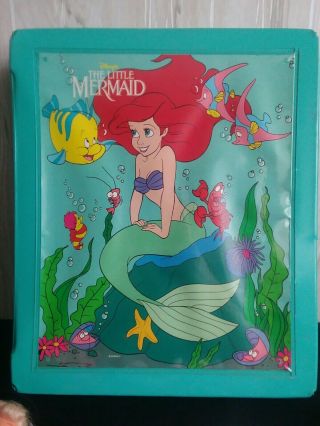 Vintage Disney Little Mermaid Doll Carry Case With Doll,  Clothes And Accessories