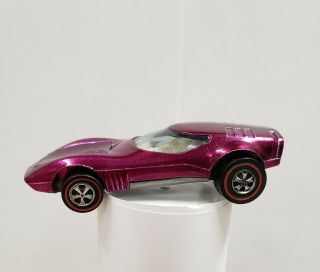 Rare Vintage Rose Pink Magenta 1968 Torero Corvette Redline Hotwheels Car Toy