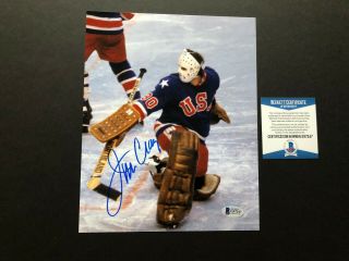 Jim Craig Rare Signed Autographed Us Olympic Miracle 8x10 Photo Beckett Bas