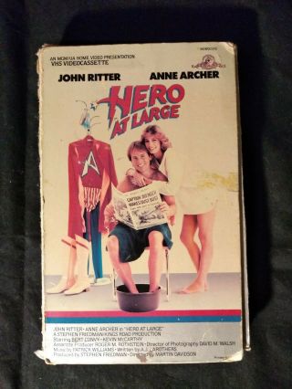 Hero At Large Vhs Rare John Ritter Mgm Big Book Box Comedy Cult Anne Archer 1980