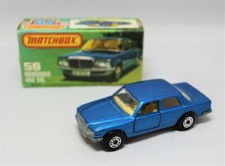 " Matchbox Superfast No56 Mercedes 450 Sel With " Rare Large 5 Arch Wheels "