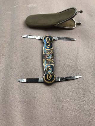 Rare Antique Vintage Collectible Souvenir Pocket Knife Leksand Sweden 1900’s