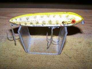 Vintage Heddon Fishing Lure Zara Spook G Finish Brown Back Rare And Hard To Find