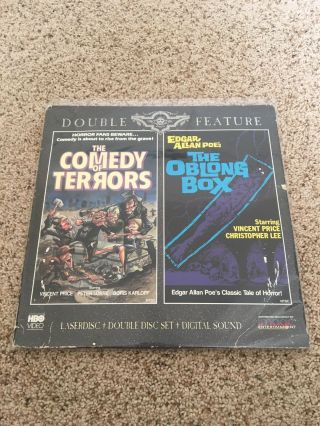 The Comedy Of Terrors & The Oblong Box Laserdisc - Rare Horror Double Feature