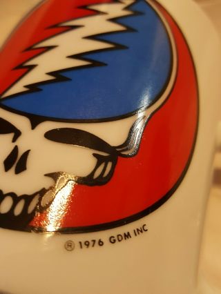 Grateful Dead Coffee Mug Tea Cup Vintage 1976 Steal Your Face Jerry Garcia Rare