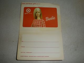 2002 Vintage/rare Target Barbie The Perfect Gift Card.  Collectable No Value.