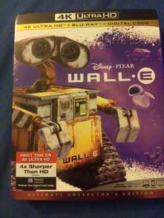 Wall - E 4k Ultra Hd,  Blu - Ray,  Slipcover Rare Disney Pixar ✔☆mint☆✔ No Digital