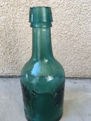 Antique 1800’s ANDREWS & JOHNSTON PHILAD Blob Top BEER Bottle Squat Short Neck 2
