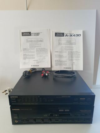 Vintage Pioneer Stereo Amplifier A - X430 & Tuner F - X430l Rare.  Made In Japan