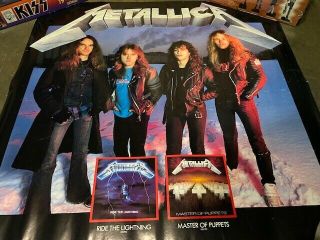 Metallica - Rare Master Of Puppets Promo Poster - Cliff Burton - Lars Ulrich
