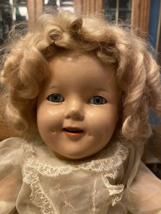 IDEAL VINTAGE COMPOSITION 16 INCH SHIRLEY TEMPLE DOLL 2