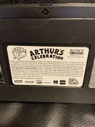 Arthur ' s Celebration VHS Clamshell Sony Wonder Very Rare 3