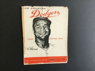 1959 York Yankees At Los Angeles Dodgers Scorecard (campanella Cover) Rare