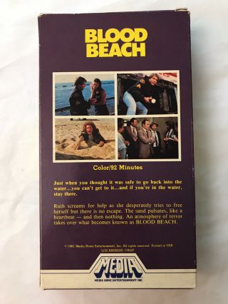 Blood Beach Rare Horror VHS 1981 Media 3