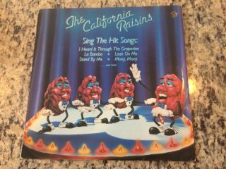 The California Raisins Heard It Through The Grapevine Rare Lp Vg,  Cover/nm Vinyl