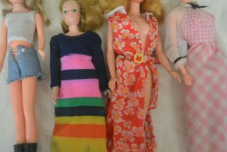 4 Vintage Mattel barbie dolls toys twist and turn kenner japan real eyelashes 3