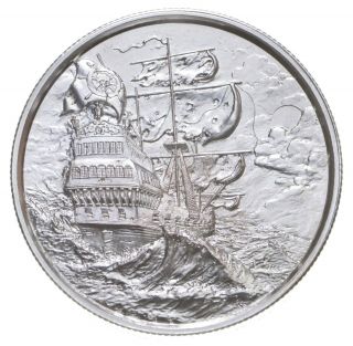 Rare Silver 2 Oz.  No Prey No Pay Pirate Round.  999 Fine Silver 900