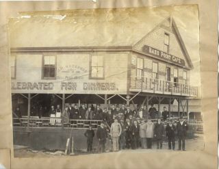 1890s Bass Point House Cafe Nahant Beach Ma Restaurant Photo Antique Group