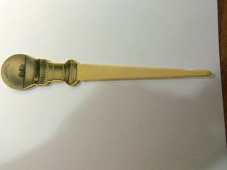 ANTIQUE VINTAGE CELLULOID ADVERTISING LETTER OPENER THE HUMPHREY INVERTED LAMP. 2