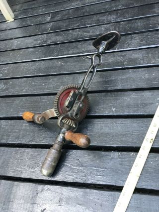 Antique Millers Falls Co Hand Drill Vintage Tools 3