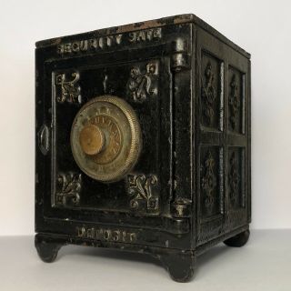 Kyser & Rex Cast Iron Security Safe Deposit Bank - Rare C.  1887 -