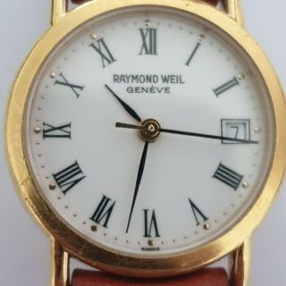 Raymond Weil Geneve 5307 - 2 Rare Ladies 18k Gold Plated Watch Fully