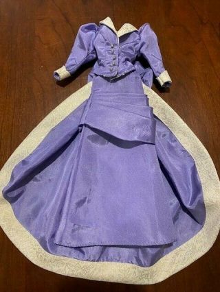 Vintage Barbie Collectibles Purple 2 Piece Victorian Dress With Train & Skirt