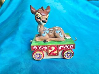 Jim Shore Birthday Year 2 Bambi Train Disney Traditions,  Rare,  Discontinued