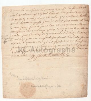 Antique French Manuscript Document Signed - Circa Early 1600s