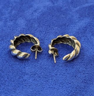 James Avery Rare Retired Silver Hoop Earrings,  Benefits Animal Rescue