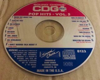 Sound Choice Karaoke Spotlight Cd,  G - 8122 Pop Hits Vol 5 - Cdg Rare