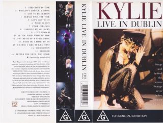 Kylie Minogue Kylie Live In Dublin Vhs Pal Video A Rare Find