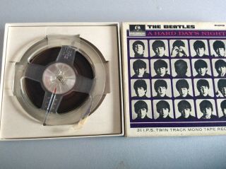 The Beatles : Hard Day’s Night.  Very Rare UK Reel To Reel Twin Track Mono Tape 2