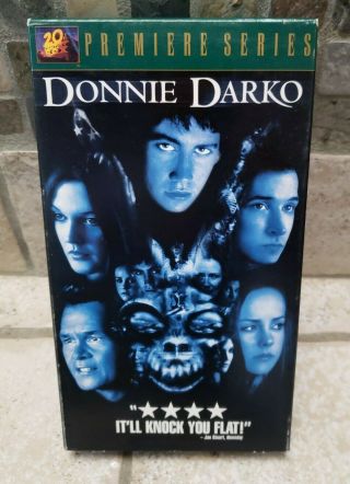 Donnie Darko Vhs Movie Tape 2002 Rare Jake Gyllenhaal Premeire Series Vg Cond.