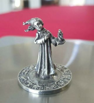 Vintage Solid Silver Italian Made Miniature Of A Virgo Zodiac.  Rare Hallmarked