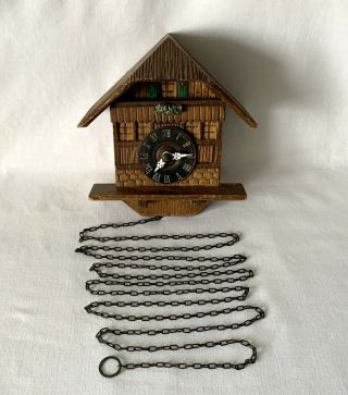 Vintage Weight Driven Cuckoo Style Clock - No Weight