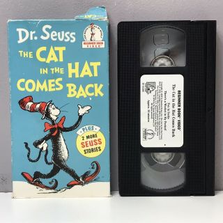 Dr.  Seuss The Cat In Hat Comes Back Vhs Video Tape Vtg Rare Random House Plus 2